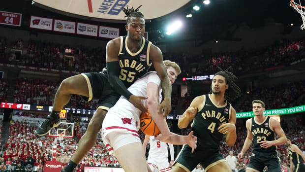 Purdue Boilermakers guard Lance Jones (No. 55)